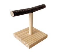 Supporto per posatoio in legno per pappagalli, tiragraffi multiuso per uccelli, multicolore