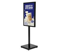 Supporto per Poster, Supporto per cartelli da Pavimento,Supporto per Cartello pubblicitario in Metallo Resistente,Espositore Verticale per Banner con Supporto per Banner bifacciale per Esterni