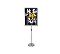 Supporto per poster, supporto per poster regolabile con piedistallo robusto per visualizzazione verticale e orizzontale, supporto per poster per pannelli, poster da 9,45 x 12,87 pollici bianco