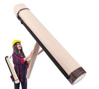 Supporto per poster, tubo per canne da mosca, supporto estensibile per poster, portatile, per trasportare e proteggere le tue opere d'arte e i documenti, Beige, Refer to description, Unisex