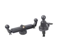 Supporto per presa d'aria con clip per auto, doppio 17 mm, con sfera snodata, 1/4, gancio di scarico per telefono e supporto per auto, adattatore per due dispositivi
