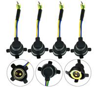 Supporto per presa faro moto con piastra di montaggio a doppio contatto, compatibile con CG125, nero, confezione da 4