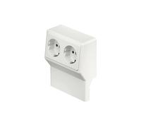 SUPPORTO PER PRESE ELETTRICHE OBO BETTERMANN SL2GT5070 rws con doppia presa SCHUKO, bianco puro, 11,1x5,0x13,8 cm, 0,12 kg