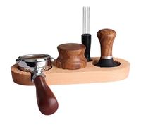 Supporto per pressino da caffè, in legno di faggio, 25 x 10 x 2,5 cm
