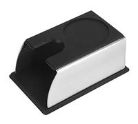 Supporto per pressino per caffè antiscivolo Tappetino per stazione di pressatura Supporto per pressino per caffè in silicone in acciaio inossidabile per portafiltro per caffè (Nera)