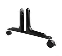 Supporto per privacy con spessore regolabile e ruote mobili, materiale in lega di alluminio per uso a lungo termine in ambienti commerciali e istituzionali (nero)