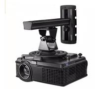 Supporto per proiettore da appendere, regolabile, rotazione universale, da appendere alla parete, sollevamento anteriore e posteriore, soffitto telescopico, uso domestico, ufficio, home cinema (nero)