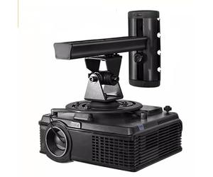 Supporto per proiettore da appendere, regolabile, rotazione universale, da appendere alla parete, sollevamento anteriore e posteriore, soffitto telescopico, uso domestico, ufficio, home cinema (nero)