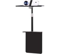 Supporto Per Proiettore, Divano Contro Muro Supporto A Scomparsa, Supporto Multifunzione, Girevole A 360°, Altezza Regolabile Da 24 Cm A 40 Cm, Per Telecamera, Mini Proiettore, Webca, Black, 22*28CM