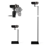 Supporto per proiettore, girevole a 360°, altezza regolabile 40-160 cm, attacco filettato 1/4", supporto per proiettore in acciaio al carbonio di alta qualità, per presentazioni, home theater, ufficio