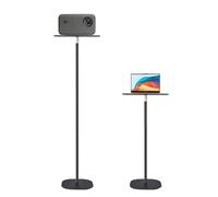 Supporto per proiettore, multifunzione, girevole a 360°, altezza regolabile 40-155 cm, supporto per proiettore con piastra in acciaio al carbonio di alta qualità, per presentazioni, home theater