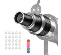Supporto per proiettore per luci video LED Godox/Neewer: kit con snoot conico con 5 filtri e 25 gobo.