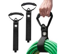 Supporto per prolunga elettrica, 3 pezzi, cinghie di stoccaggio, avvolgitore rinforzate, strumento ergonomico e robusto per esterni, giardino, garage, officina, campeggio