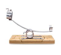 Supporto per prosciutto a 360° con testa girevole a 3 garofani, base girevole in legno e accessori in metallo