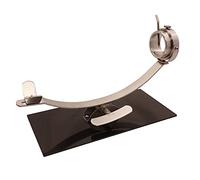 Supporto per prosciutto New Generation basculante e girevole con raccordi inox e base in acciaio colore nero.