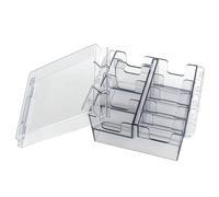 Supporto per protezione clipper per 8 lame, supporto per lama clipper in plastica visibile, copertura antipolvere con coperchio, custodia quadrata 5, 7x4, 5x3, 2...