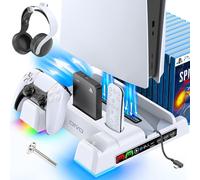 Supporto Per PS5 Con Ventola di Raffreddamento Ricarica Controller PS5 Supporto