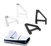 Supporto per PS5 Slim Console Staffa per Facile Dissipazione del Calore, Supporto Orizzontale per Sony Playstation 5 Slim Disc Edizione Consolle Supporto Base Accessori(2 Paia, Trasparente/Nero)