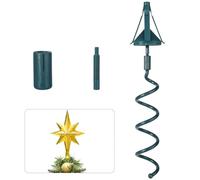 Supporto per Puntale per Albero di Natale, Supporto per Puntale per Albero di Natale Stabilizzatore per Puntale per Albero di Natale per Tutti i Tipi di Base per Albero (Verde)