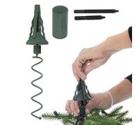 Supporto per puntale per albero di Natale, supporto regolabile | Design regolabile per un fissaggio stabile, vite a spirale per un'installazione salda, mantiene la punta dell'albero in