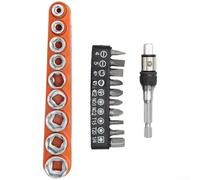 Supporto per punte da trapano, 9 pezzi, set di adattatori per presa con barra di estensione a blocco rapido, convertitore per mandrino per cacciavite per utensili elettrici, driver Im-pact (B)