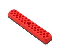 Supporto per punte esagonali per cacciavite da 1/4", organizer con 43 fori, con base magnetica, vassoio in plastica resistente agli urti per l'organizzazione degli utensili (rosso)