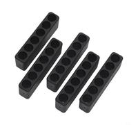 Supporto per punte per cacciavite, per punte esagonali da 1/4", striscia di plastica flessibile con fori multipli, organizer per accessori per trapano, nero (6 fori)
