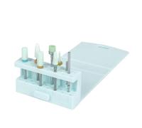 Supporto per punte per unghie in silicone - Scaffale portaoggetti con trapano pieghevole con più fessure per una configurazione efficiente | Supporto leggero per accessori per la lucidatura, strumento