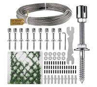 Supporto per rampicanti in acciaio inox per piante rampicanti, con supporto a parete, pianta Il supporto in acciaio inox, rosa rampicante, imbracatura o morsetto di espansione (con cavo da 52 piedi)