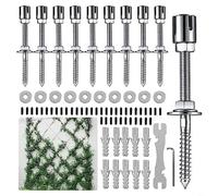 Supporto per rampicanti in acciaio inox, per piante rampicanti, con supporto a parete, pianta Il supporto in acciaio inox, rosa rampicante, imbracatura o clip di espansione (senza cavo)