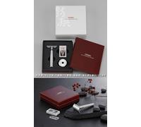 Supporto per rasoio e rasoio Feather AS-D2S doppio bordo tutto inox TAS-D1 Ne...