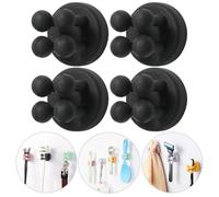 Supporto per rasoio, gancio per rasoio, 4 pezzi, in silicone, per doccia, montaggio a parete, autoadesivo, grazioso organizer per bagno, cucina, organizer per appendere asciugamani in luffa