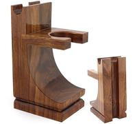 Supporto per rasoio Haryali London - Supporto per rasoio 2 in 1 - Supporto da barba in legno - Pennello da barba