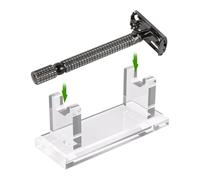 Supporto per rasoio - Supporto orizzontale da bagno in acrilico antiscivolo, elegante organizer con design durevole | per uomini Barber Vanity Dad viaggio doccia contatore bagno accessori, trasparente