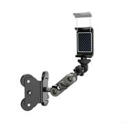 Supporto per recinzione a catena, clip per smartphone per action camera per rete da tennis, strumento di analisi video sportivo in alluminio leggero nero