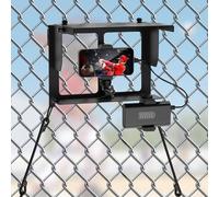 Supporto per recinzione per cellulare con apertura regolabile, supporto per recinzione con clip powerbank per iPhone, Samsung, GoPro, Mevo Start e altre action camere, Game Changer Mounting Kit per