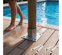 supporto per recinzione Staffa Per Montante Per Ringhiera Rotonda 30 35 40 50 60 70 80 90 Mm Diametro Interno, Base Di Ancoraggio Per Montanti In Acciaio(2 PCS,D H 90X80 MM)