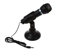 Supporto per rete da 3,5 mm per computer portatile PC Mini telefono Mike Black