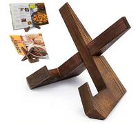 Supporto per ricettario, elegante porta ricettario in legno rustico, regolabile e staccabile, per esporre ricette e tablet