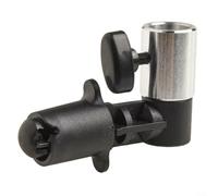 Supporto per riflettore in alluminio per studio fotografico, supporto per illuminazione, morsetto regolabile per supporto luce e treppiede, 5 x 5,5 x 7,5 cm, colore: nero