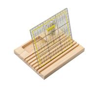 Supporto per righello di imbottitura - Supporto in legno di faggio, scaffale multifunzione portatile, organizer per mulinello | Borchie per spilli grandi per bobine, per artigianato