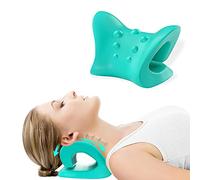 Supporto per rilassare il collo e le spalle, cuscino chiropratico per la trazione e l’allungamento del collo, per la gestione del dolore e l'allineamento della colonna cervicale (verde)