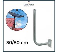 Supporto per ringhiera SAT 80 cm supporto da balcone per ciotola specchio L
