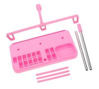 Supporto per Rocchetti da Cucito e Ricamo Domestico a Tre Bobine Rosa | Plastica e Metallo, Evita Grovigli e Impuntamenti, per Rocchetti Piccoli e Grandi, Uso Domestico