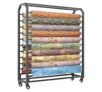 Supporto per rotoli di tessuto, supporto per rotoli di tessuto, grande carrello espositivo per tessuti con asta di sospensione regolabile, supporto per pellicole che cambiano colore per auto comm