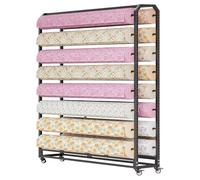 Supporto per rotoli di tessuto, supporto per rotoli di tessuto, grande carrello espositivo per tessuti con asta di sospensione regolabile, supporto per pellicole che cambiano colore per auto comm
