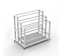 Supporto per Rotoli di Vinile, Supporto per Rotoli di Carta Resistente con 12/18/24 Slot, Supporto per fondali fotografici Senza Soluzione di continuità, Porta Rotoli Verticale (Bianco, 106x