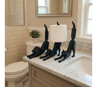 Supporto per rotolo di carta igienica a forma di cane/gatto/leone carino - Decorazione e contenitore per il bagno adorabile, divertente contenitore per rotoli di carta, perfetto per mantenere il bagno