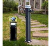 Supporto per rubinetto a colonna d'acqua da esterno a LED solare, resistente al gelo, autoportante, per giardini e patii, soluzione affidabile per l'approvvigionamento idrico