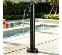 Supporto per rubinetto da giardino verticale, colonna d'acqua per rubinetto esterno Idrante da cortile montato a pavimento in acciaio inossidabile 304 per villa a bordo piscina(B,Height: 95cm/37.4in)